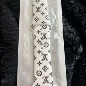 Louis Vuitton White and Black Watch Band